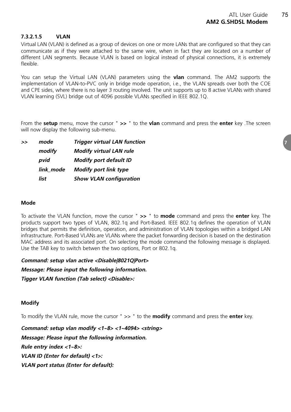 ATL Telecom AM2 User Manual | Page 75 / 110