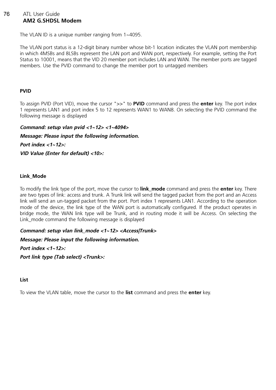 ATL Telecom AM2 User Manual | Page 76 / 110