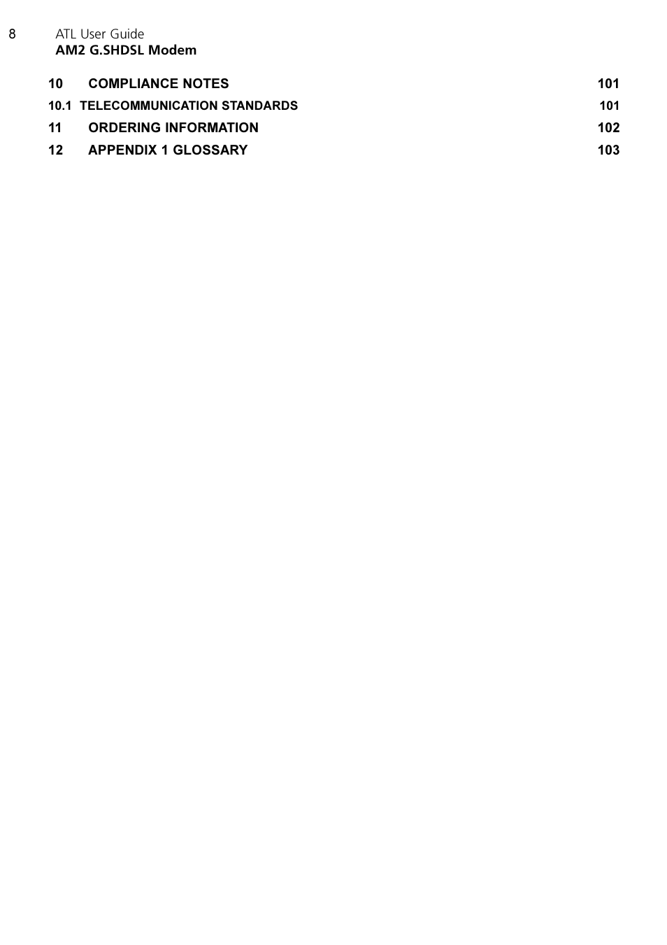 ATL Telecom AM2 User Manual | Page 8 / 110