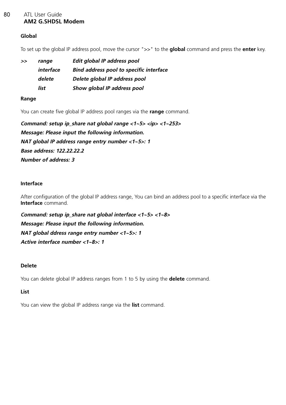 ATL Telecom AM2 User Manual | Page 80 / 110