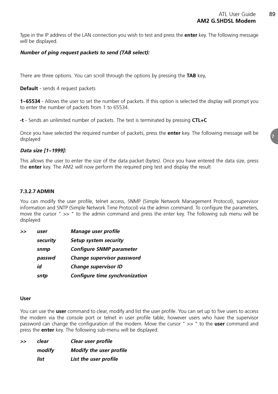 ATL Telecom AM2 User Manual | Page 89 / 110