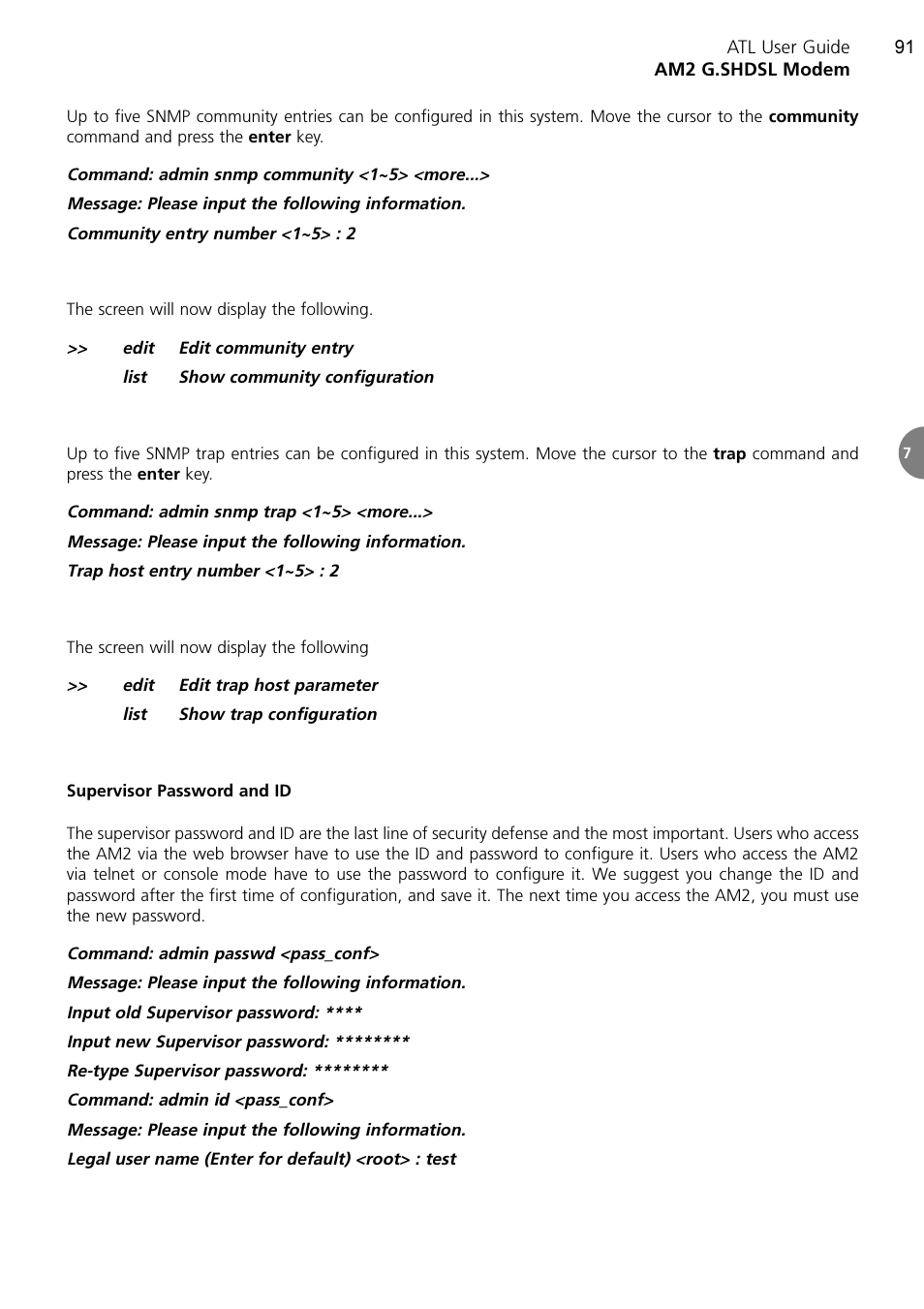 ATL Telecom AM2 User Manual | Page 91 / 110