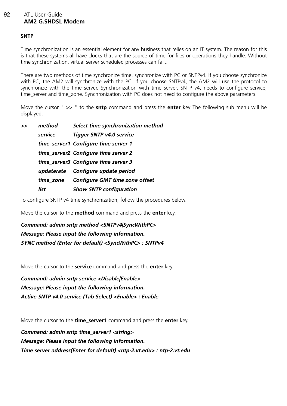 ATL Telecom AM2 User Manual | Page 92 / 110