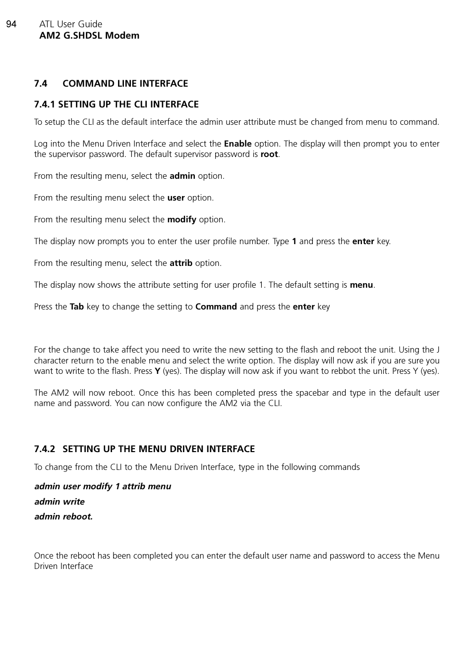 ATL Telecom AM2 User Manual | Page 94 / 110