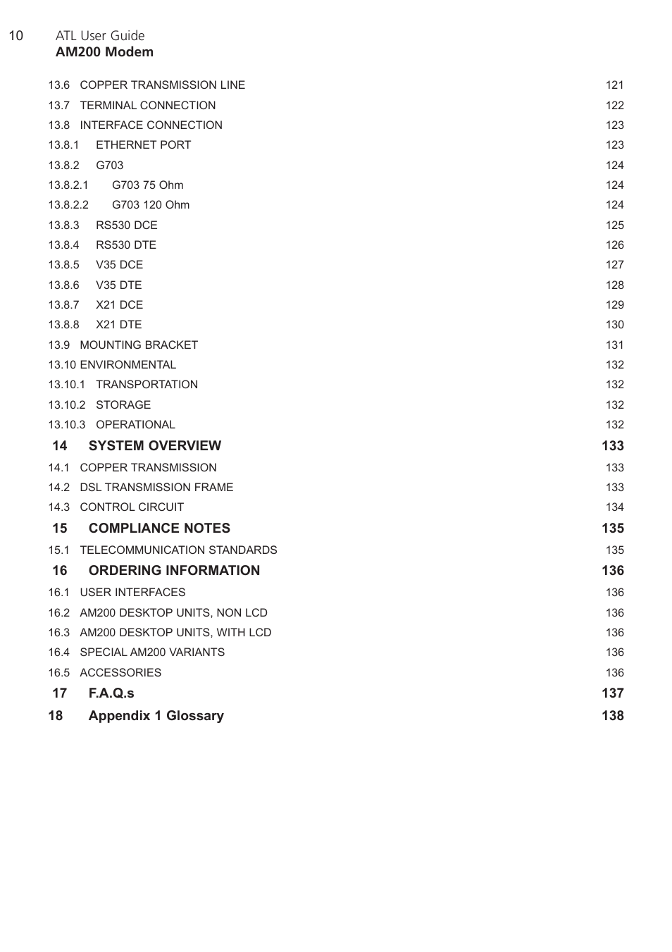 ATL Telecom AM200 User Manual | Page 10 / 145