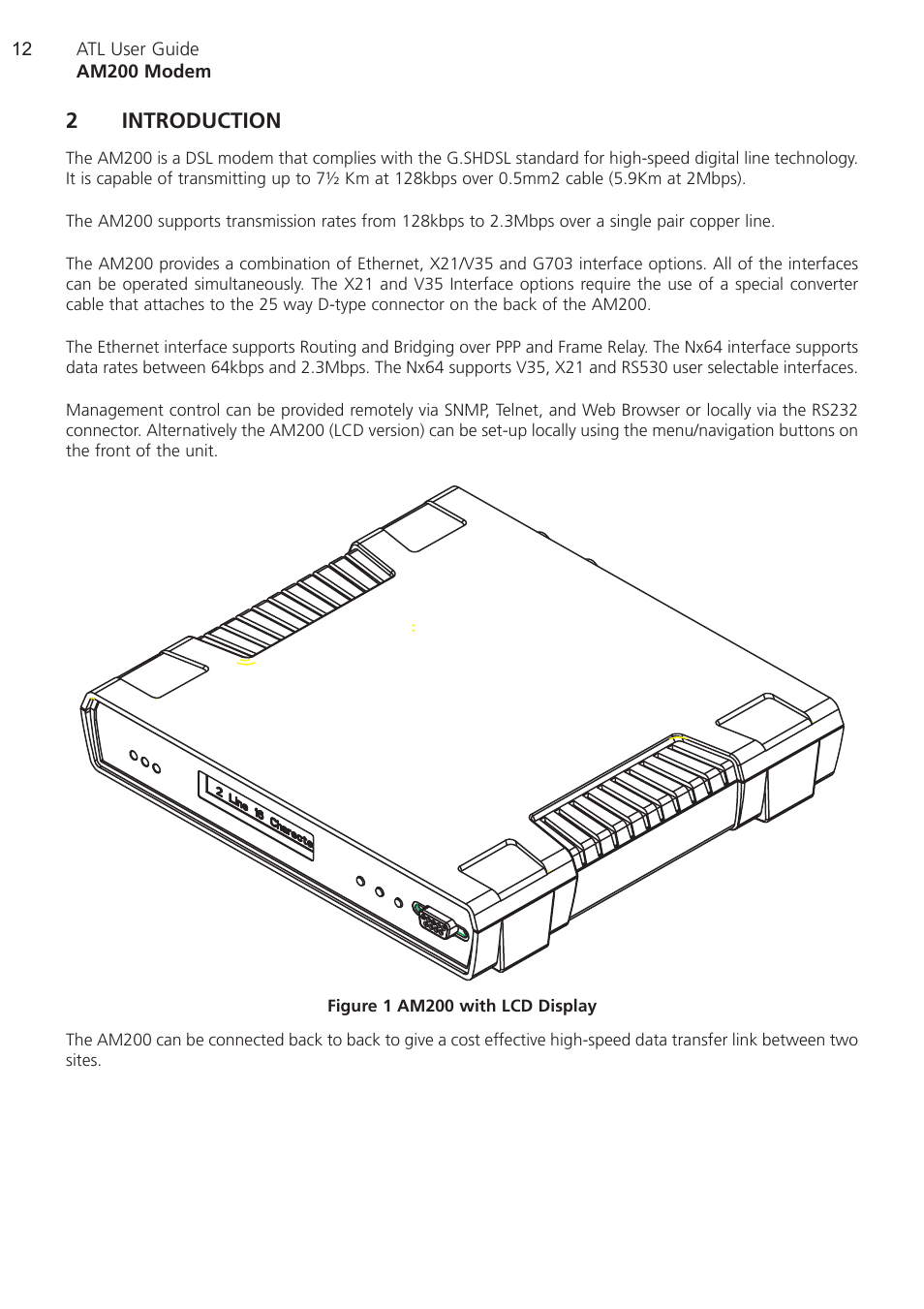 2 introduction, Introduction, 2introduction | ATL Telecom AM200 User Manual | Page 12 / 145