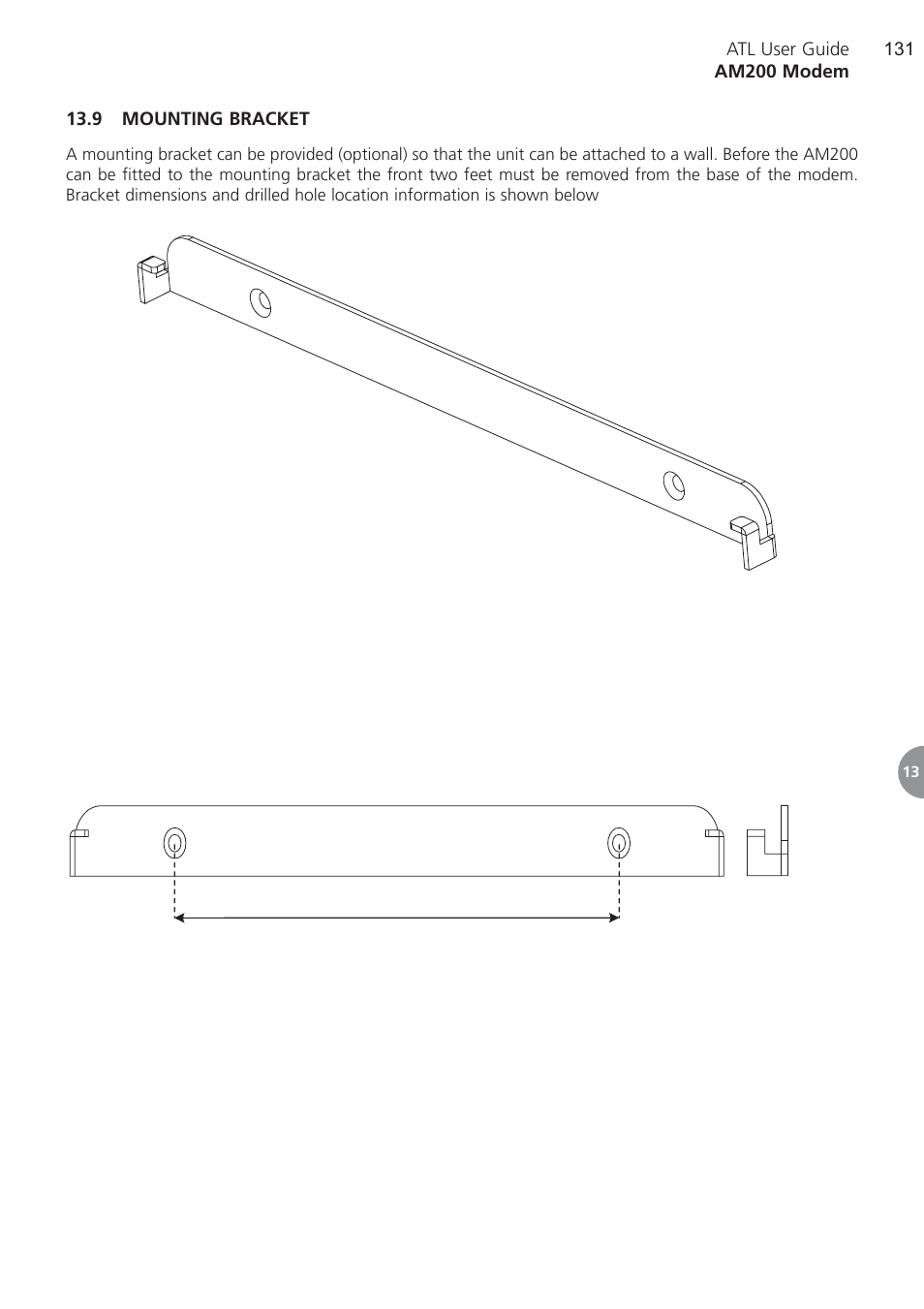 9 mounting bracket | ATL Telecom AM200 User Manual | Page 131 / 145