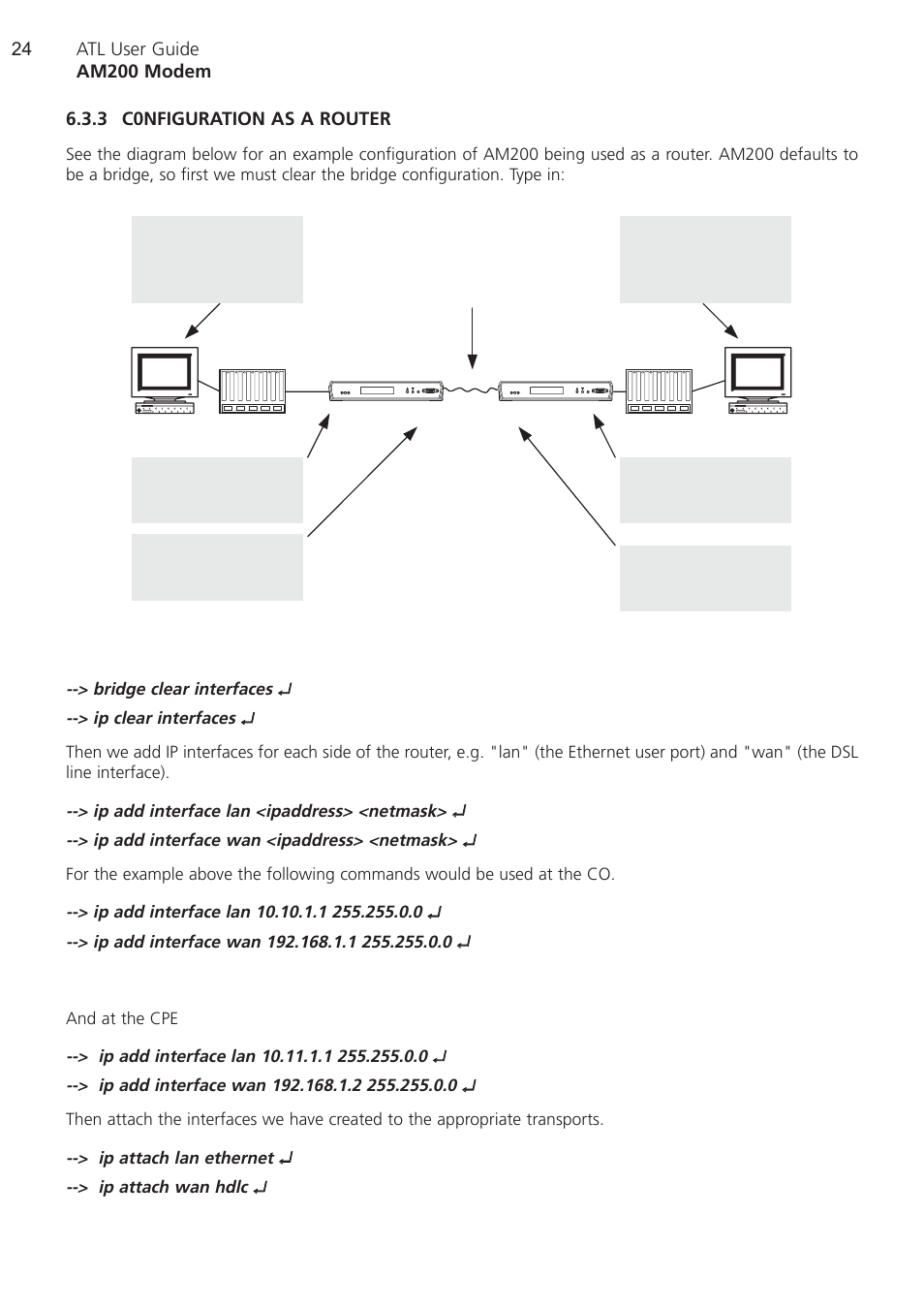 3 c0nfiguration as a router, C0nfiguration as a router | ATL Telecom AM200 User Manual | Page 24 / 145