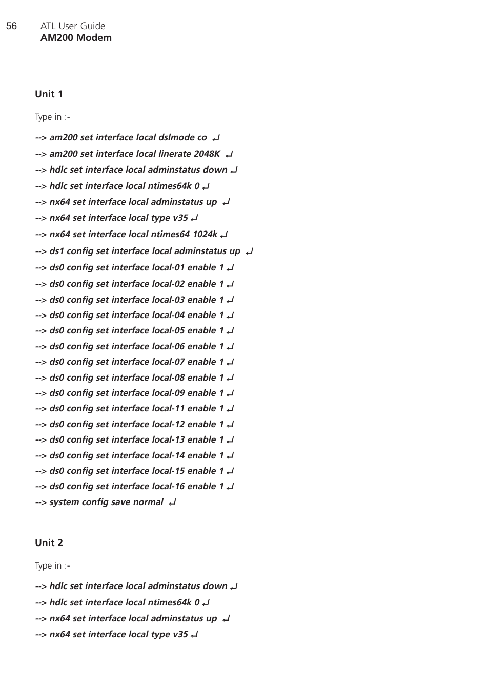 ATL Telecom AM200 User Manual | Page 56 / 145