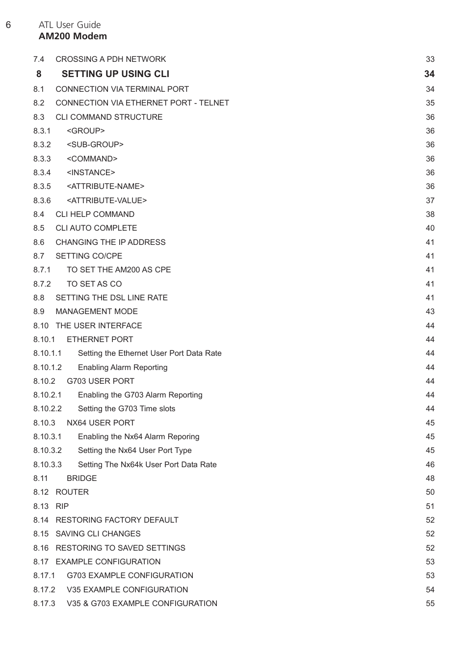 ATL Telecom AM200 User Manual | Page 6 / 145