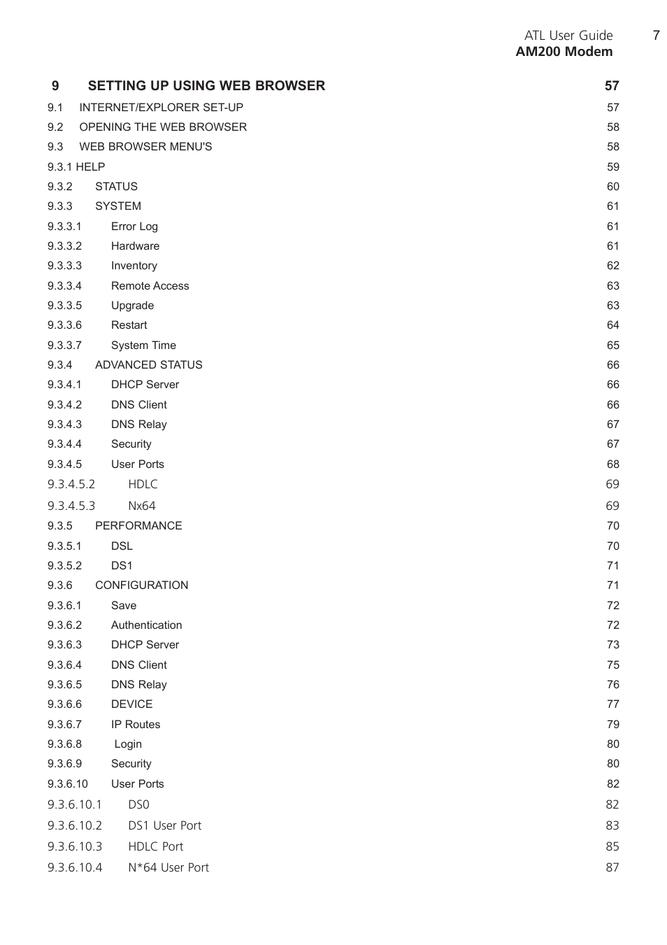 ATL Telecom AM200 User Manual | Page 7 / 145