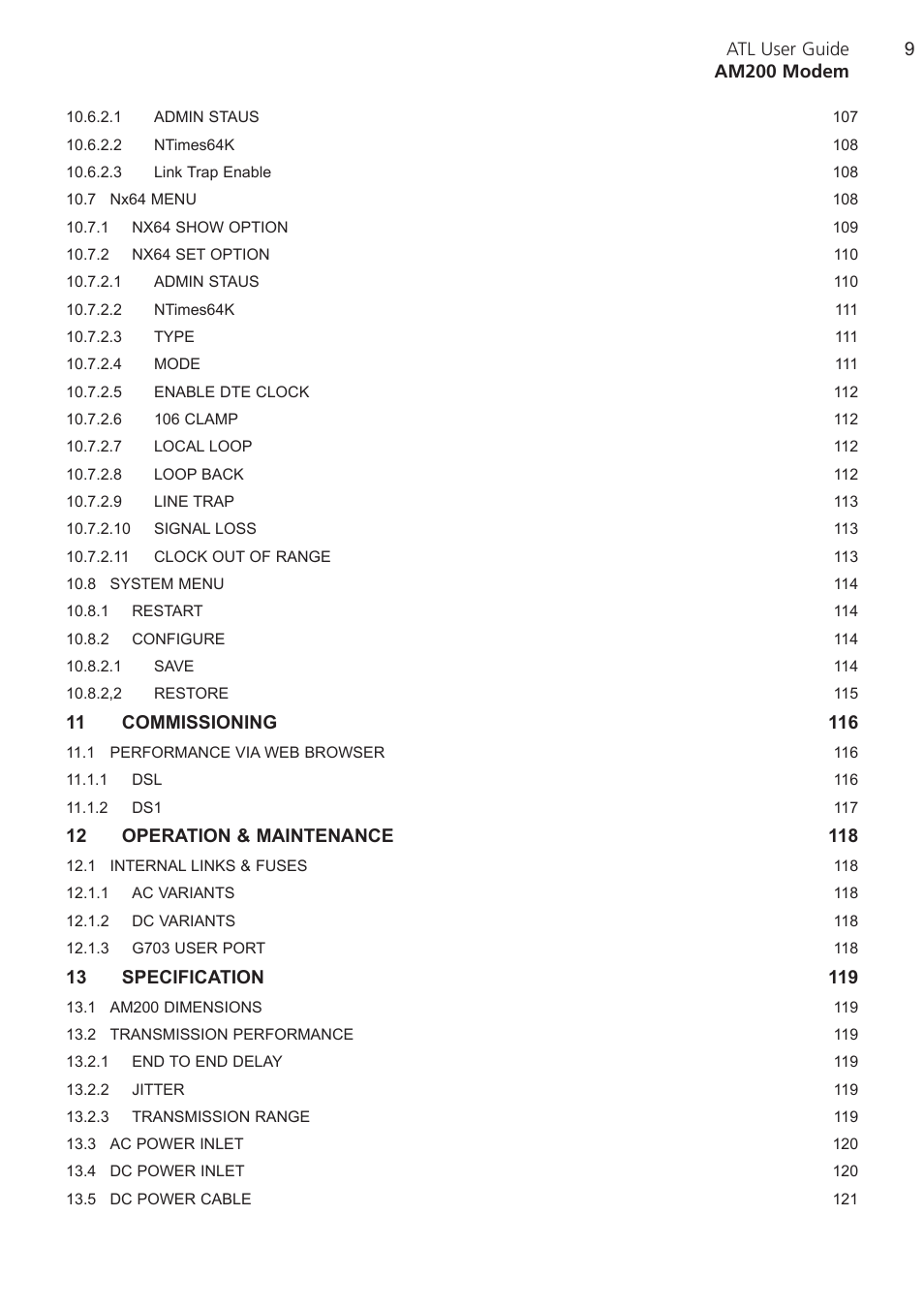 ATL Telecom AM200 User Manual | Page 9 / 145