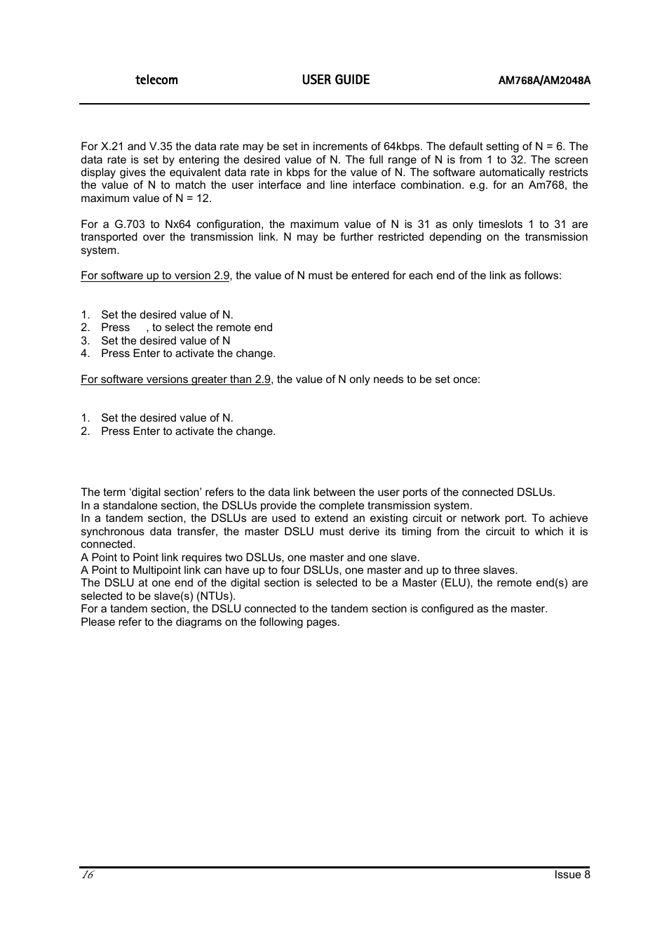 Ascom | ATL Telecom AM2048 User Manual | Page 16 / 51