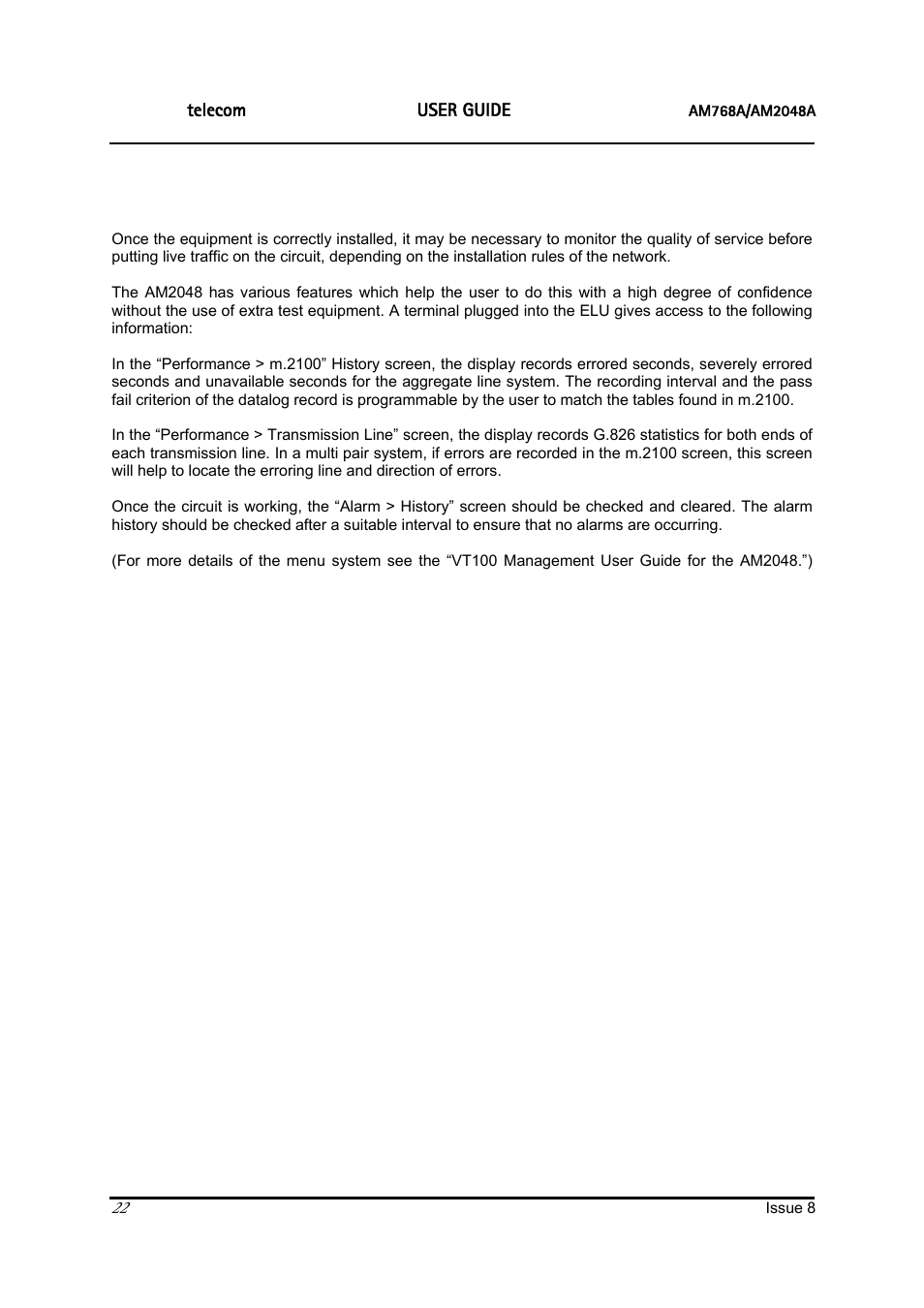 Ascom | ATL Telecom AM2048 User Manual | Page 22 / 51