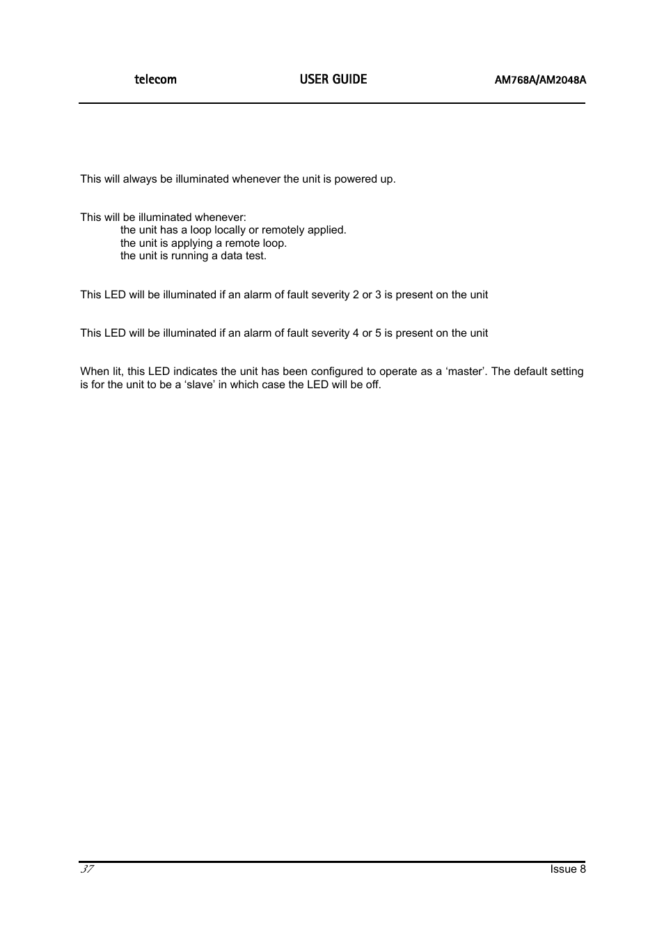 Ascom | ATL Telecom AM2048 User Manual | Page 37 / 51