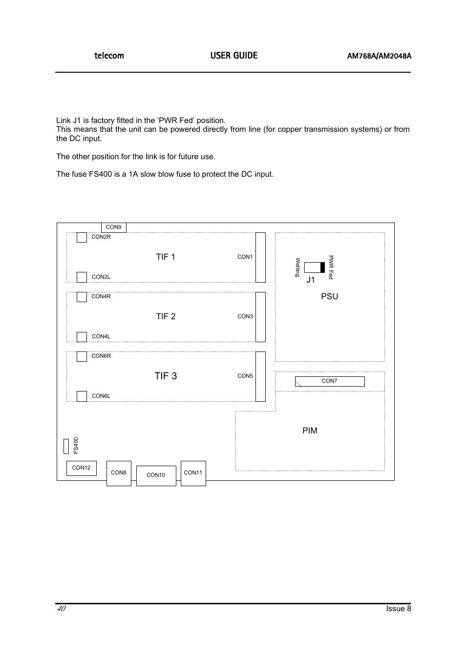 Ascom, Warning, Tif 3 | Telecom, User guide, 5 motherboard | ATL Telecom AM2048 User Manual | Page 40 / 51