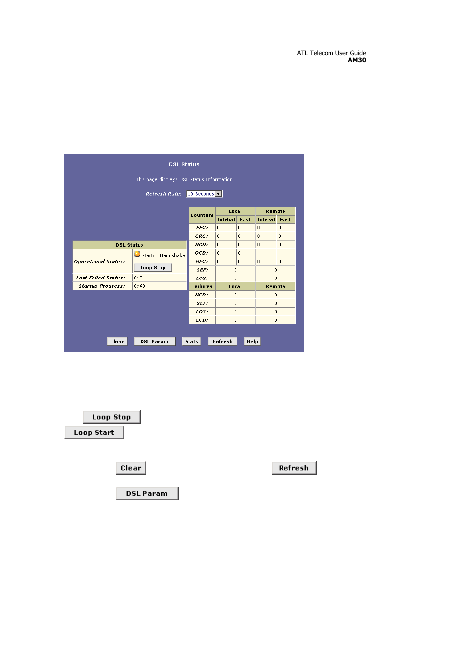 Viewing dsl line information | ATL Telecom AM30 User Manual | Page 145 / 177