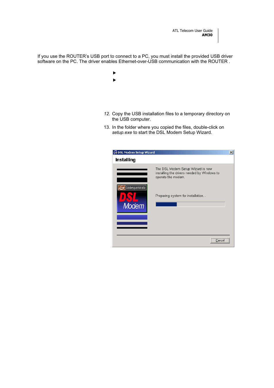 Connecting a computer to the usb port | ATL Telecom AM30 User Manual | Page 25 / 177