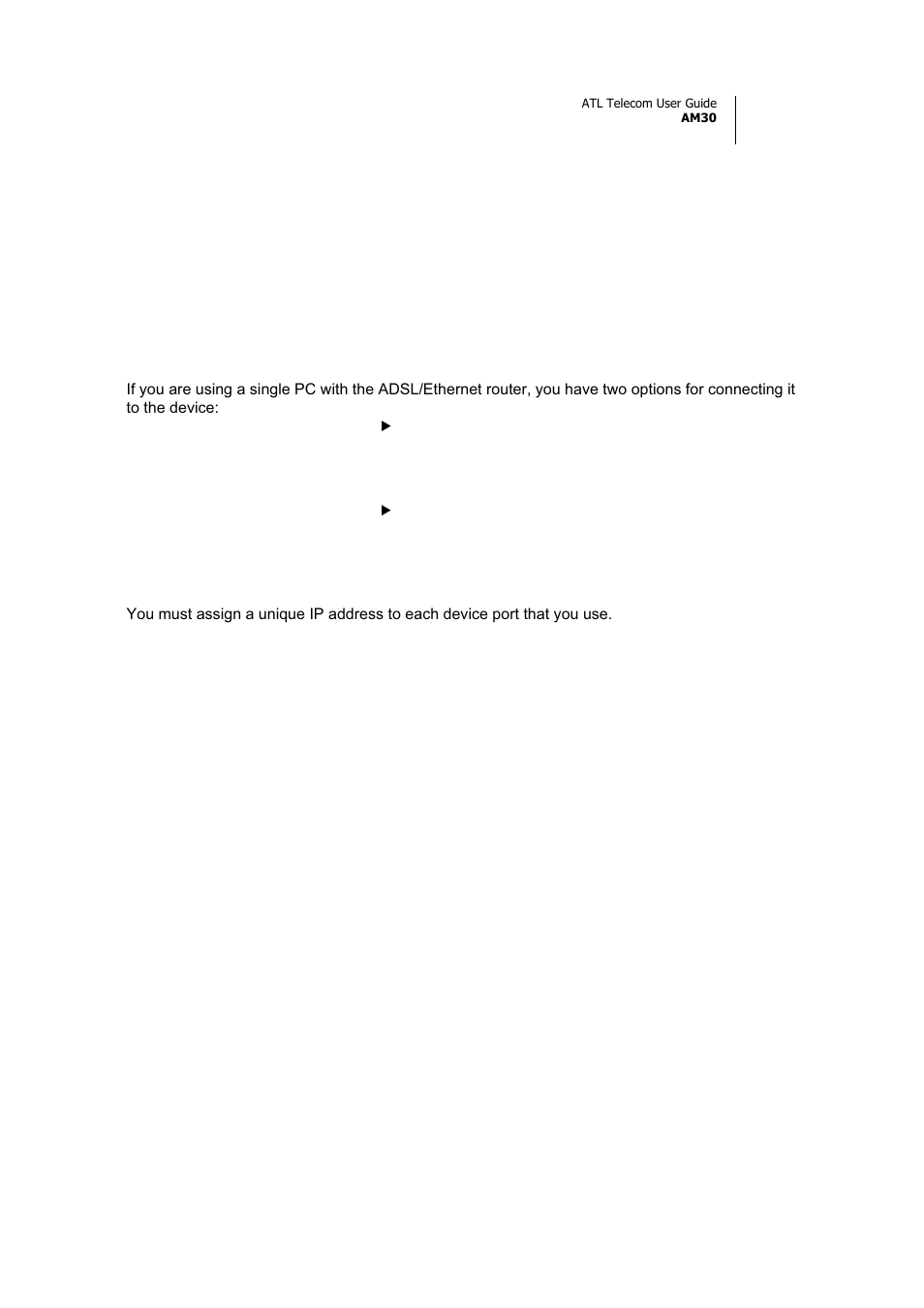 Configuring the lan and usb ports | ATL Telecom AM30 User Manual | Page 43 / 177