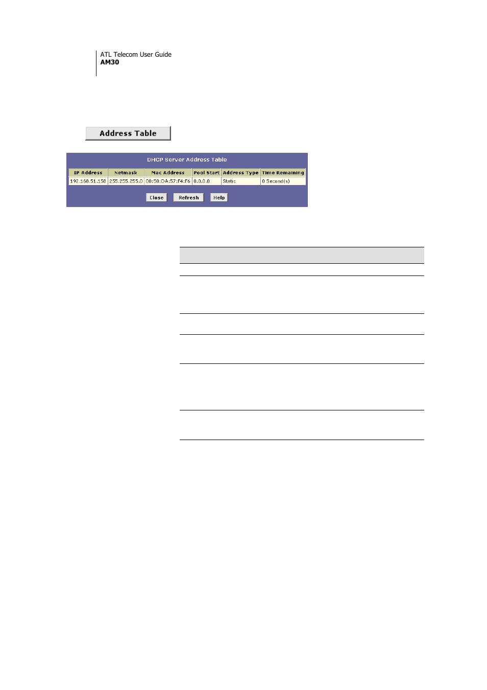 Viewing current dhcp address assignments | ATL Telecom AM30 User Manual | Page 58 / 177