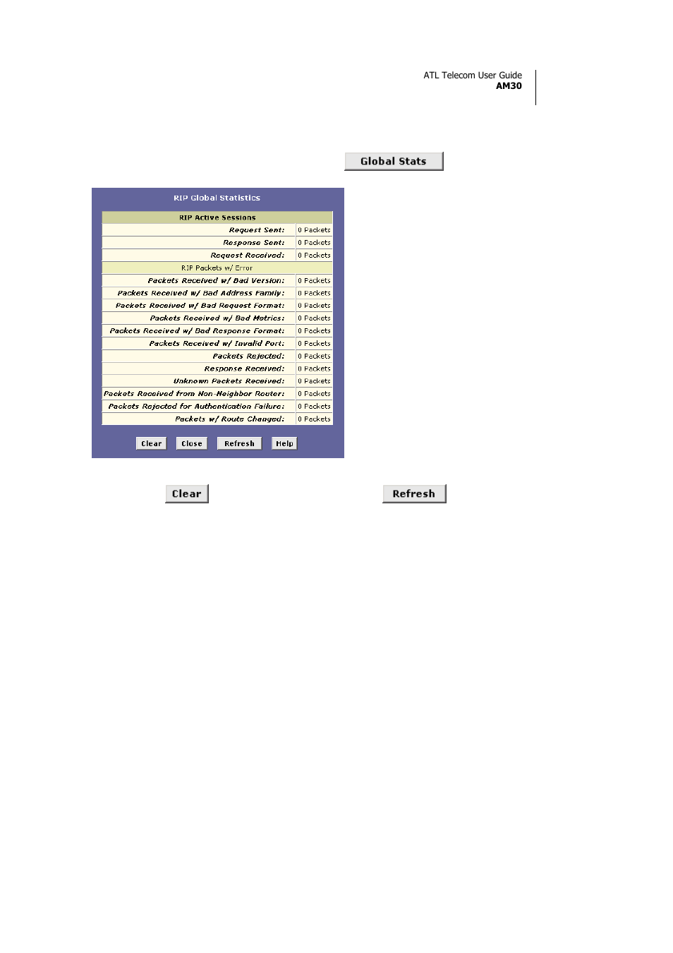 Viewing rip statistics | ATL Telecom AM30 User Manual | Page 93 / 177