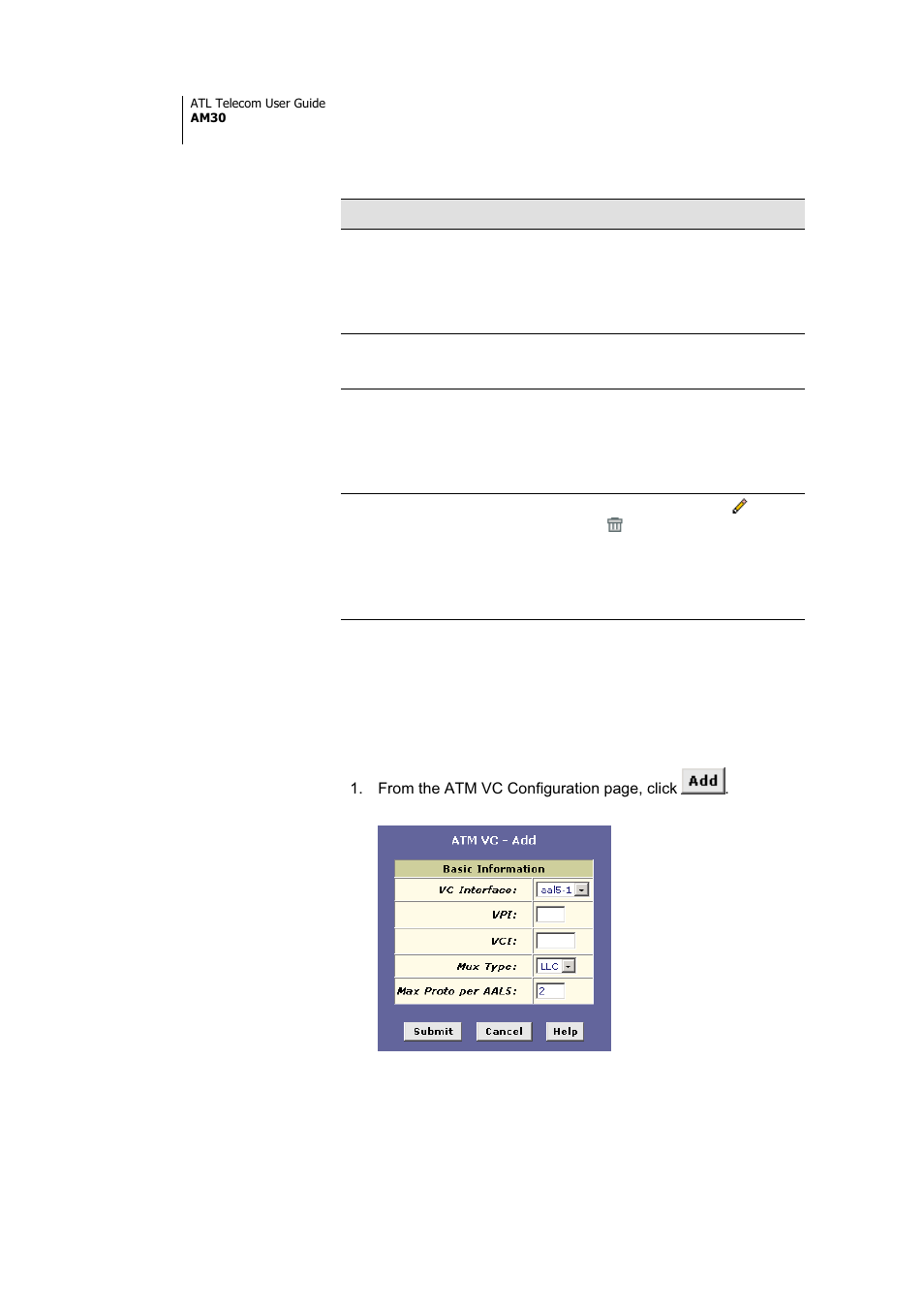 Adding atm vcs | ATL Telecom AM30 User Manual | Page 96 / 177