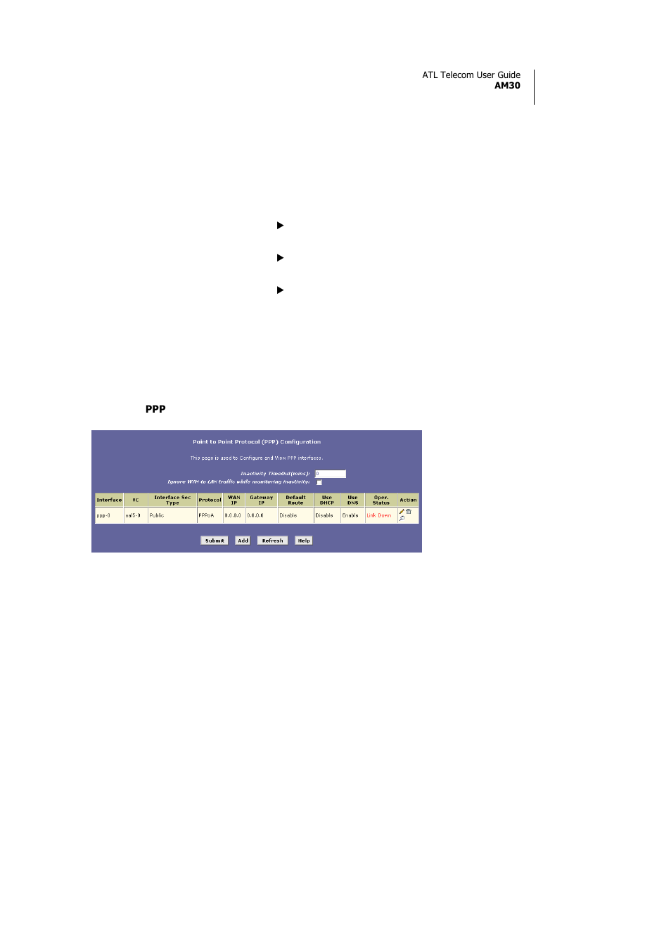 Configuring ppp interfaces | ATL Telecom AM30 User Manual | Page 99 / 177