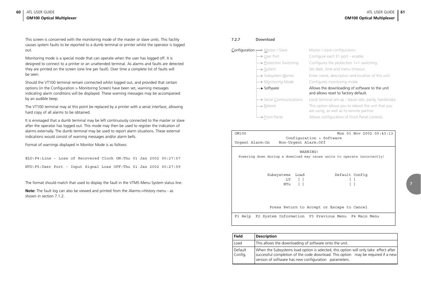 ATL Telecom OM100 User Manual | Page 32 / 46