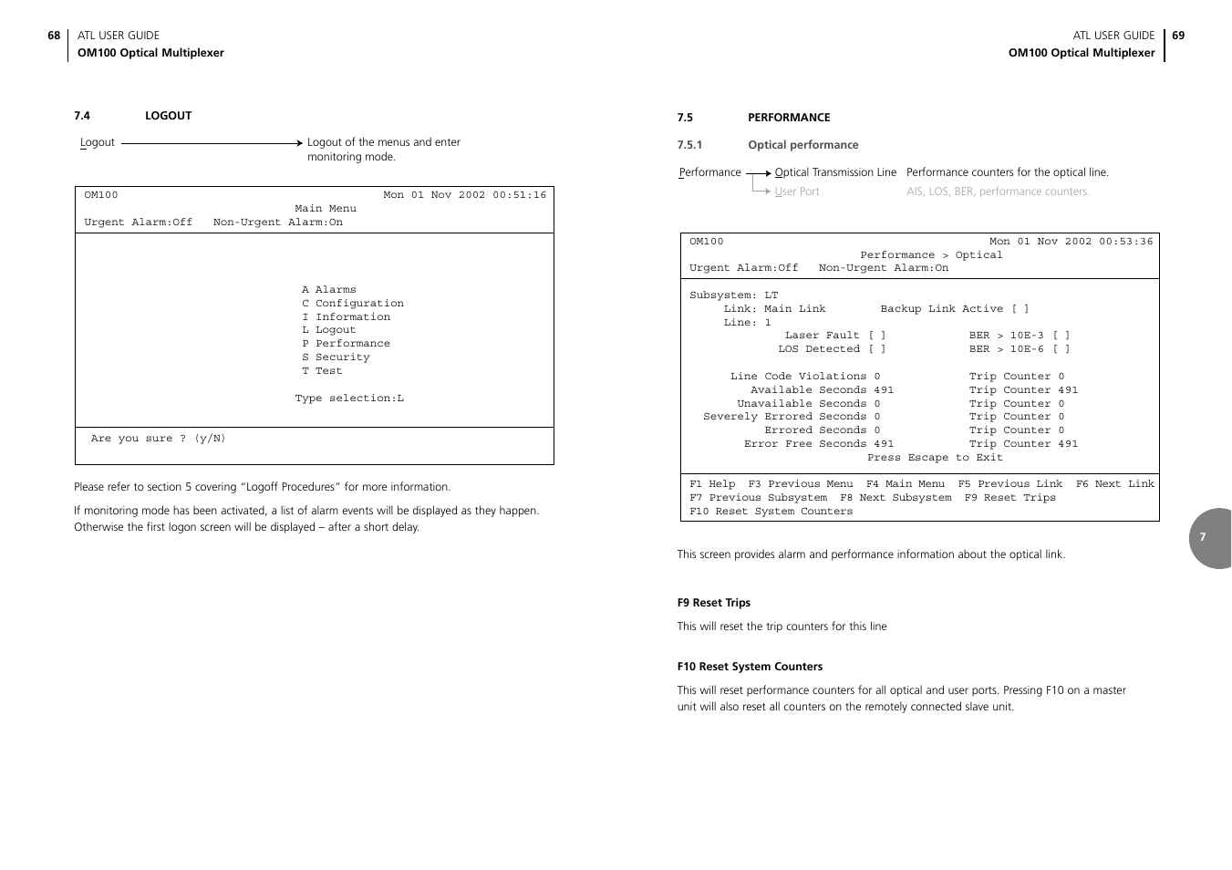 ATL Telecom OM100 User Manual | Page 36 / 46