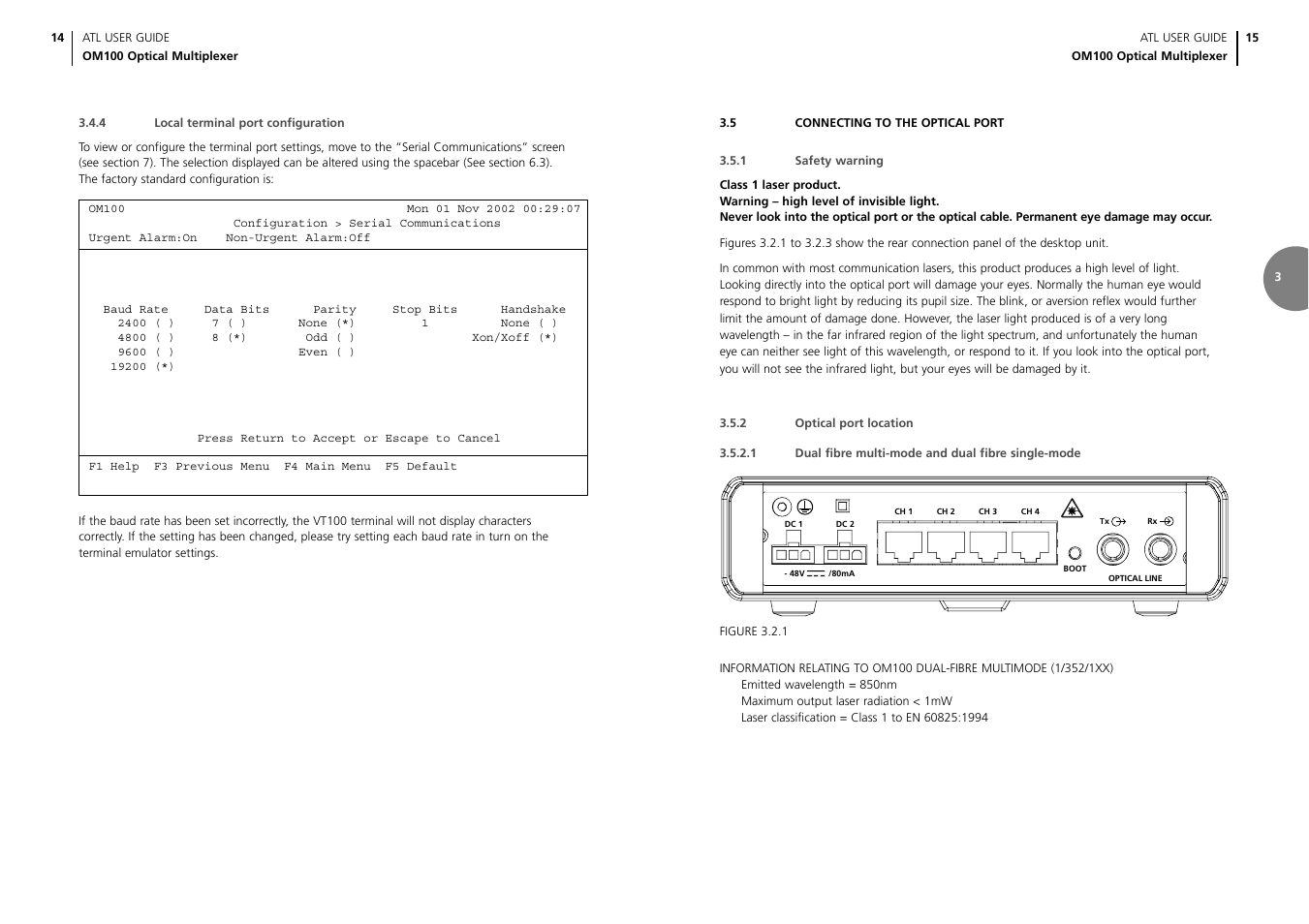 ATL Telecom OM100 User Manual | Page 9 / 46