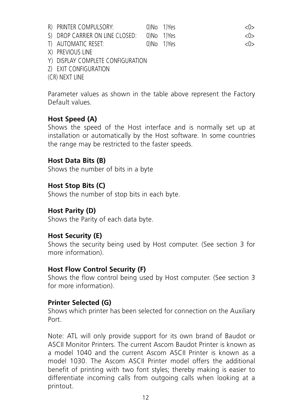 ATL Telecom Telex User Manual | Page 12 / 16