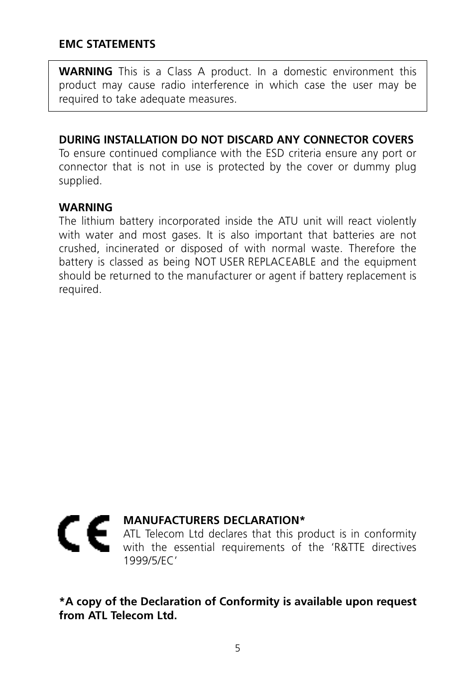 ATL Telecom Telex User Manual | Page 5 / 16