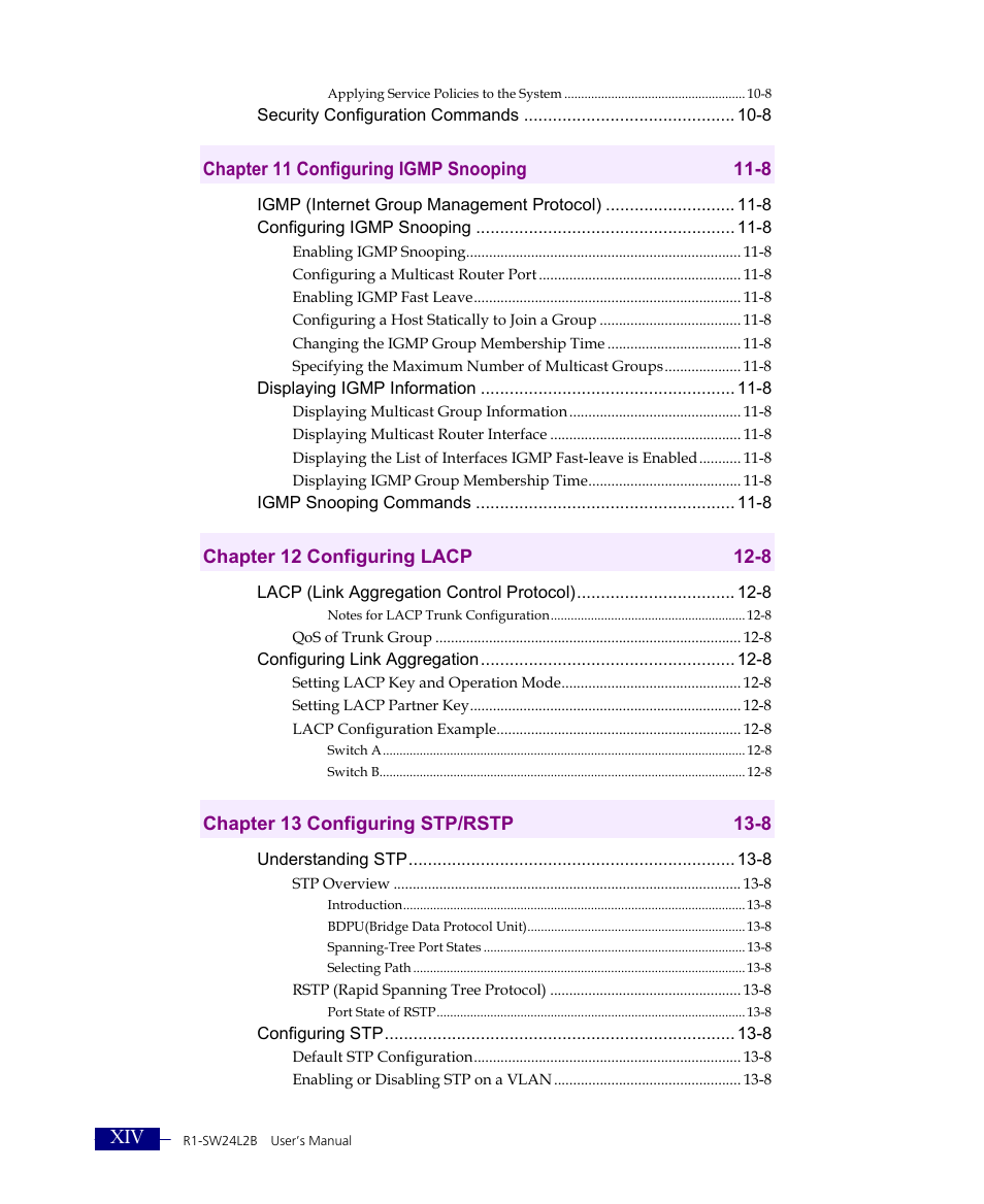 ATL Telecom R1-SW Ethernet Switch User Manual | Page 14 / 300