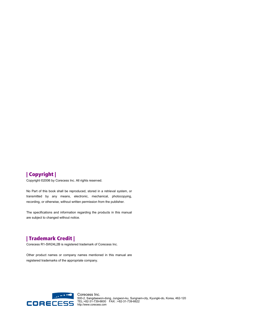 Copyright, Trademark credit | ATL Telecom R1-SW Ethernet Switch User Manual | Page 2 / 300