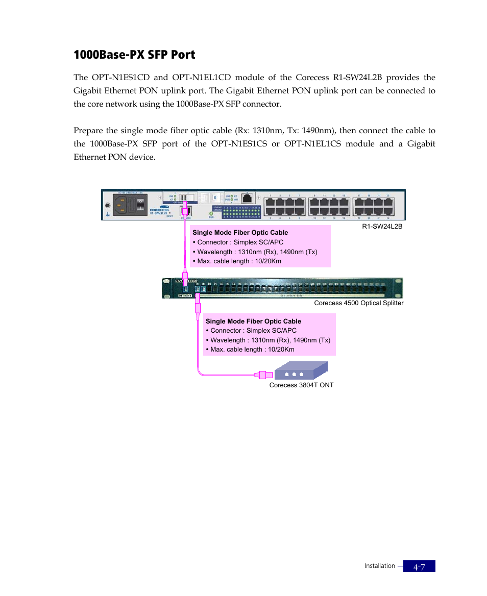 1000base-px sfp port | ATL Telecom R1-SW Ethernet Switch User Manual | Page 59 / 300