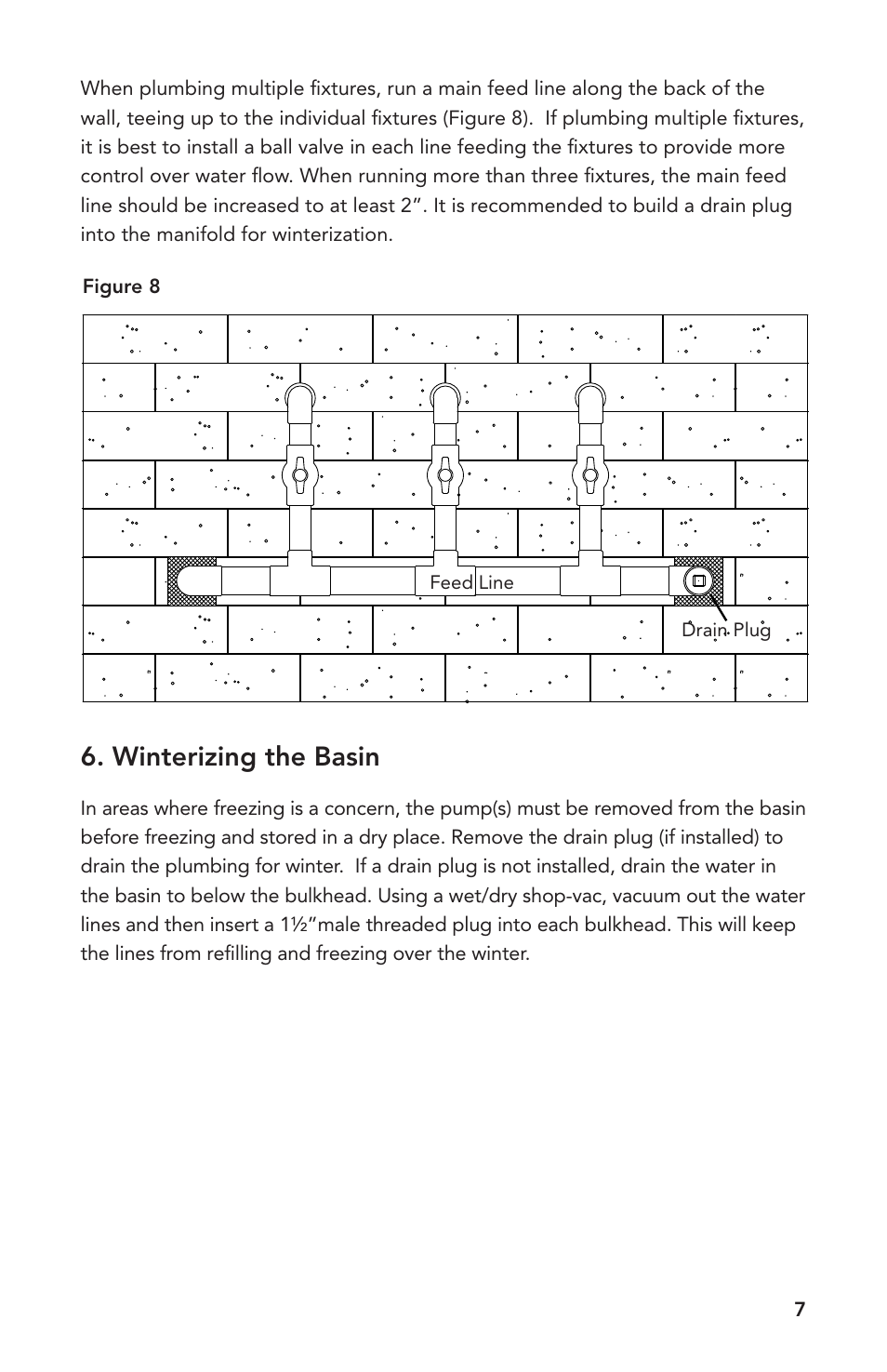 Winterizing the basin | Atlantic Water Gardens 4' Flexible Hardscape Basin User Manual | Page 7 / 8