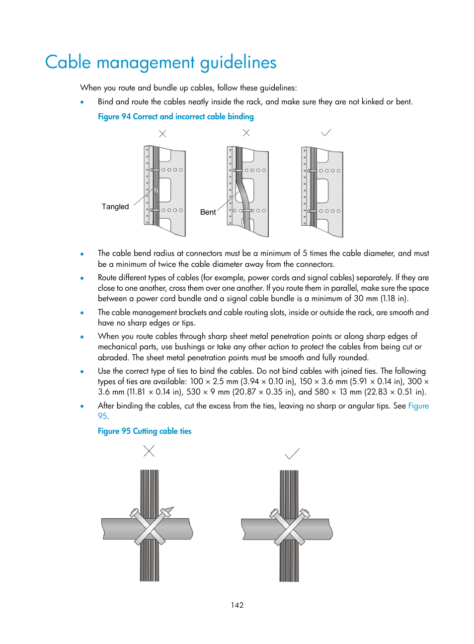 Cable management guidelines | H3C Technologies H3C S12500-X Series Switches User Manual | Page 150 / 162