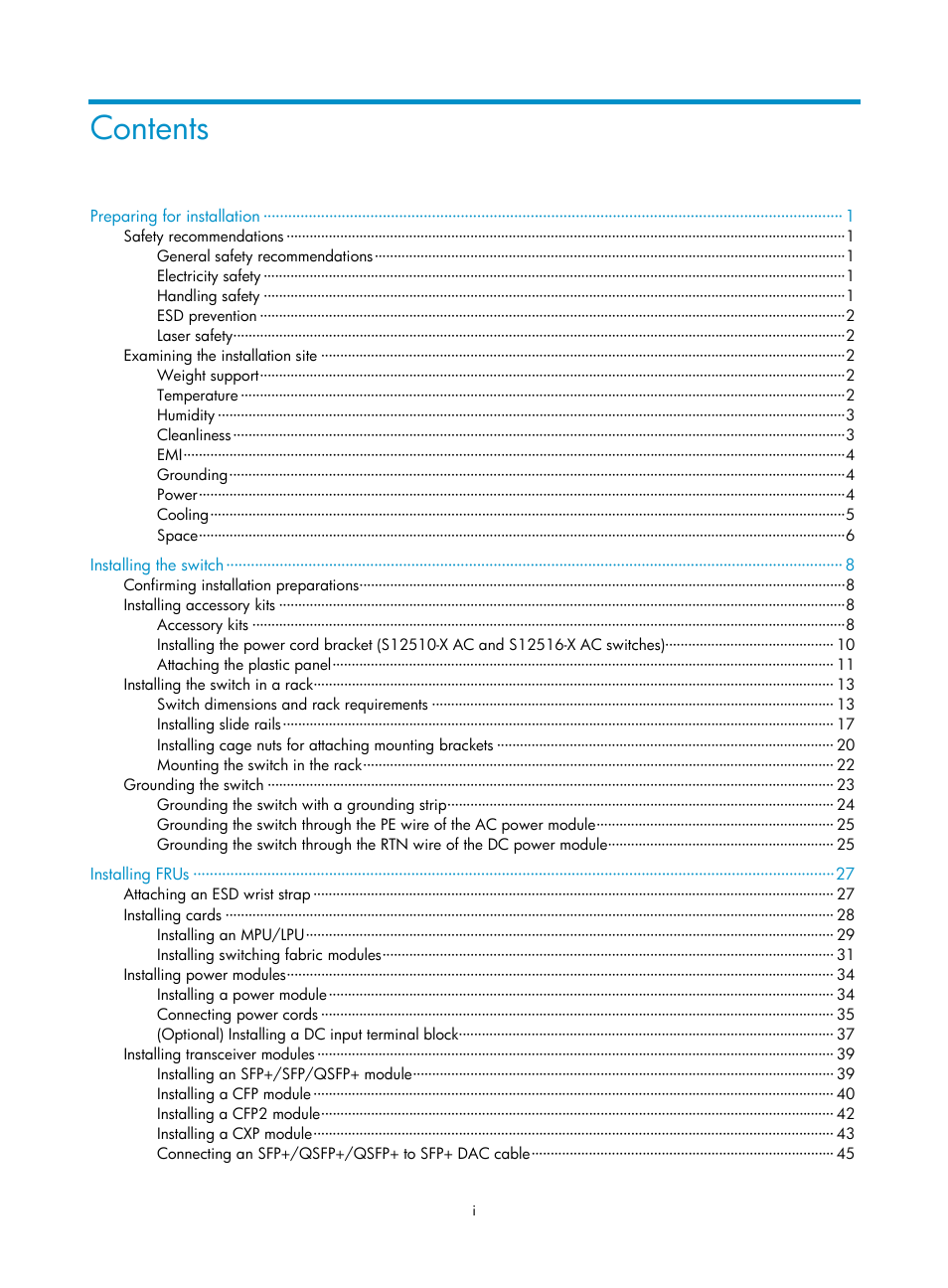 H3C Technologies H3C S12500-X Series Switches User Manual | Page 5 / 162