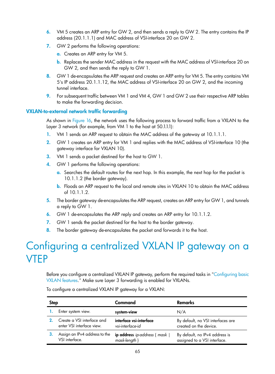 Vxlan-to-external network traffic forwarding | H3C Technologies H3C S12500-X Series Switches User Manual | Page 72 / 95