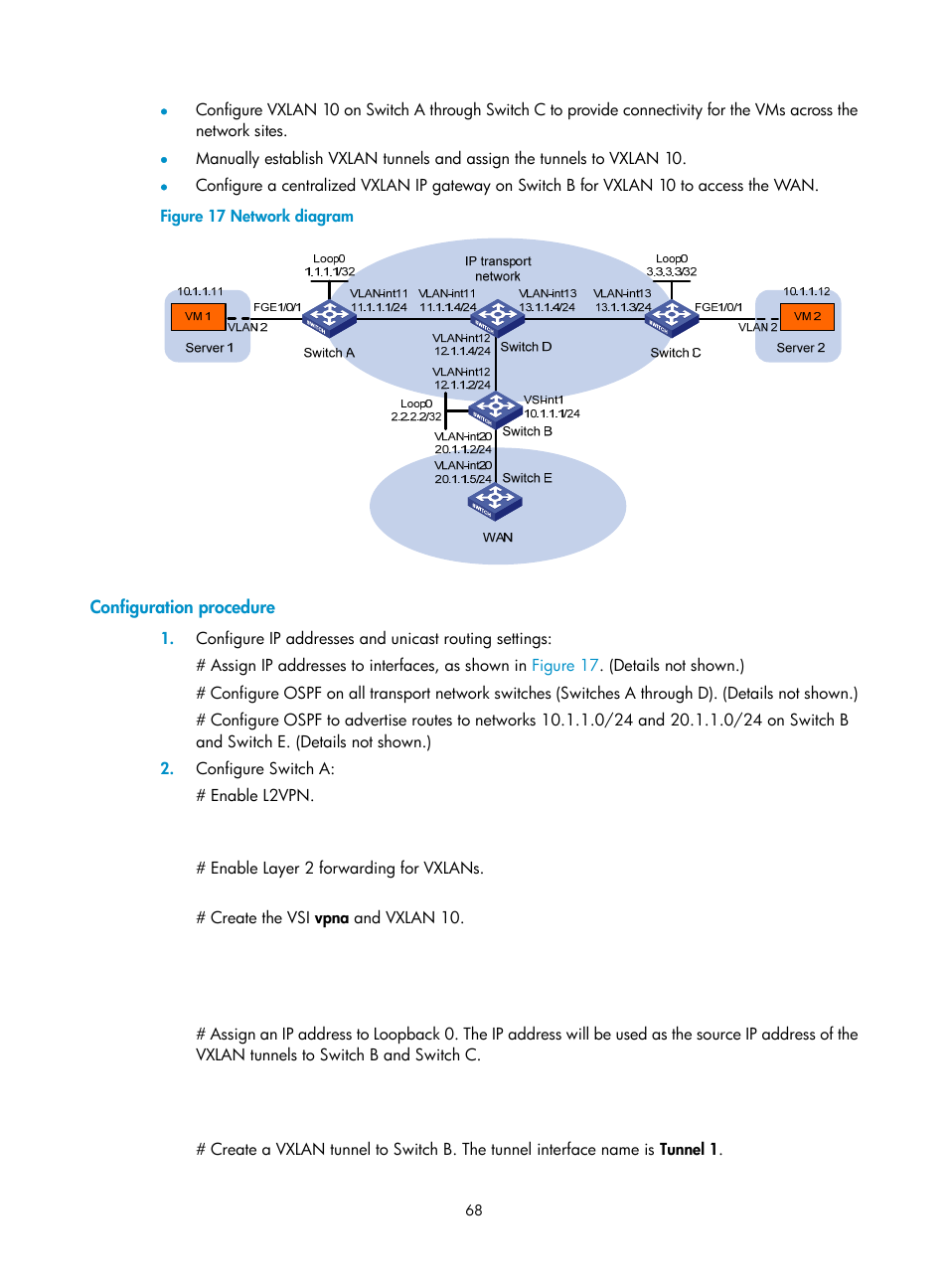 Configuration procedure | H3C Technologies H3C S12500-X Series Switches User Manual | Page 75 / 95