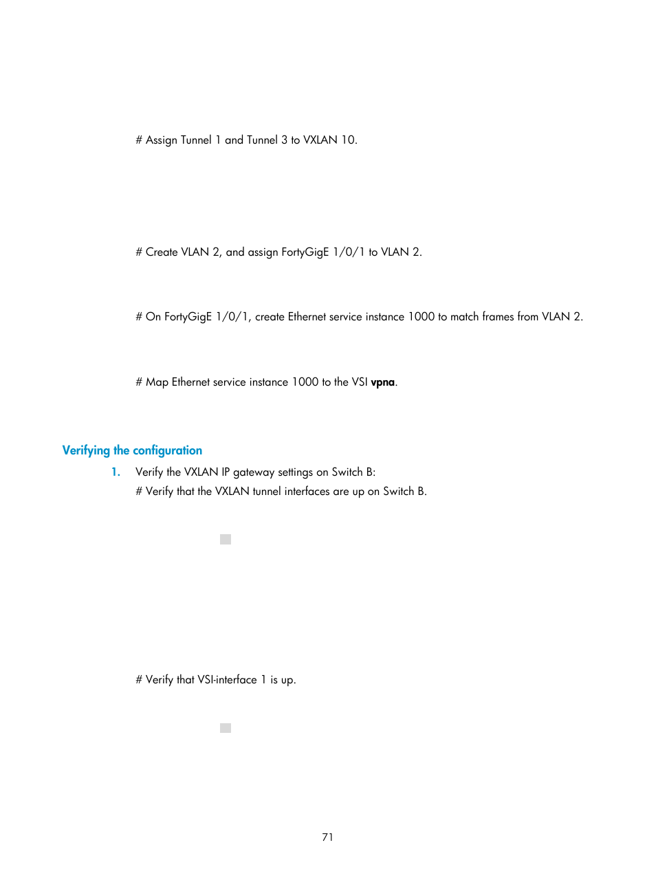 Verifying the configuration | H3C Technologies H3C S12500-X Series Switches User Manual | Page 78 / 95