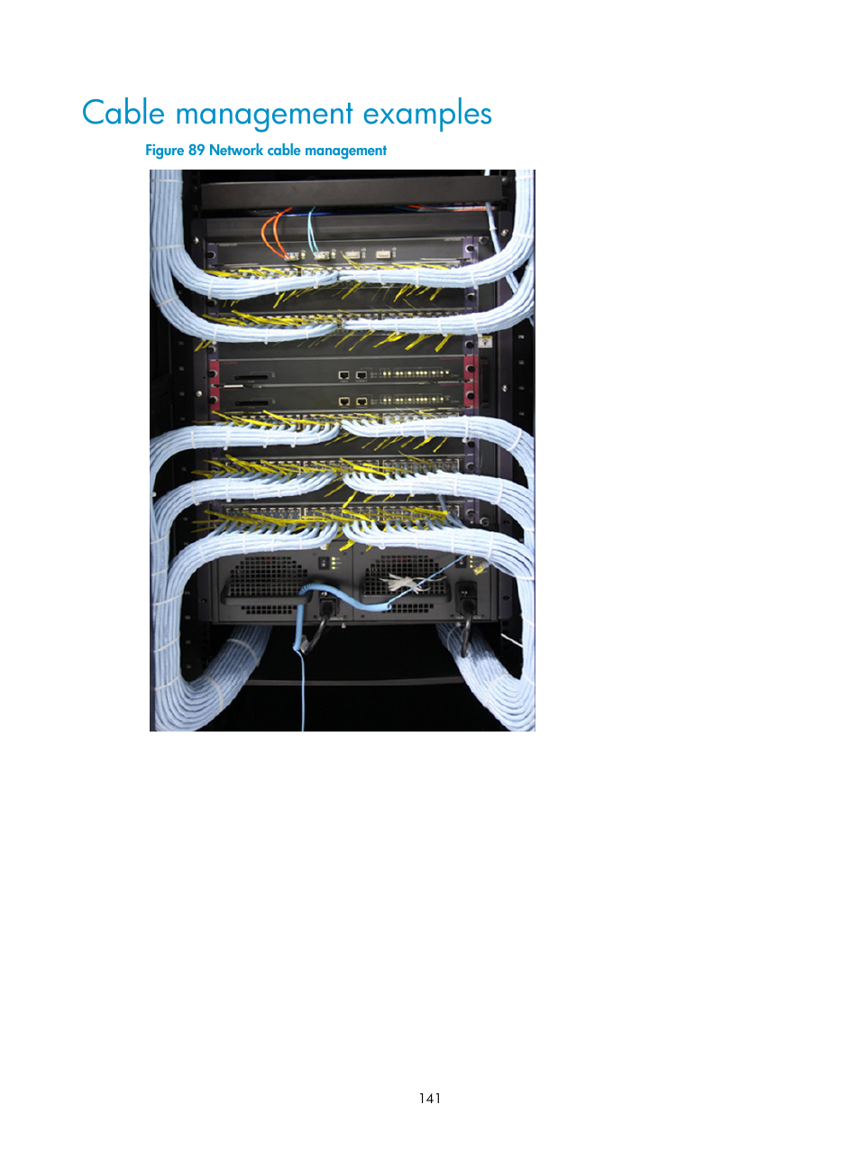 Cable management examples | H3C Technologies H3C S9500E Series Switches User Manual | Page 151 / 154