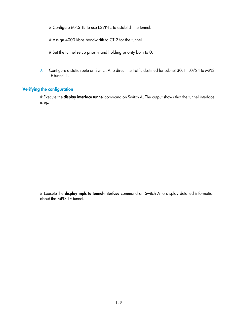 Verifying the configuration | H3C Technologies H3C S6800 Series Switches User Manual | Page 142 / 526