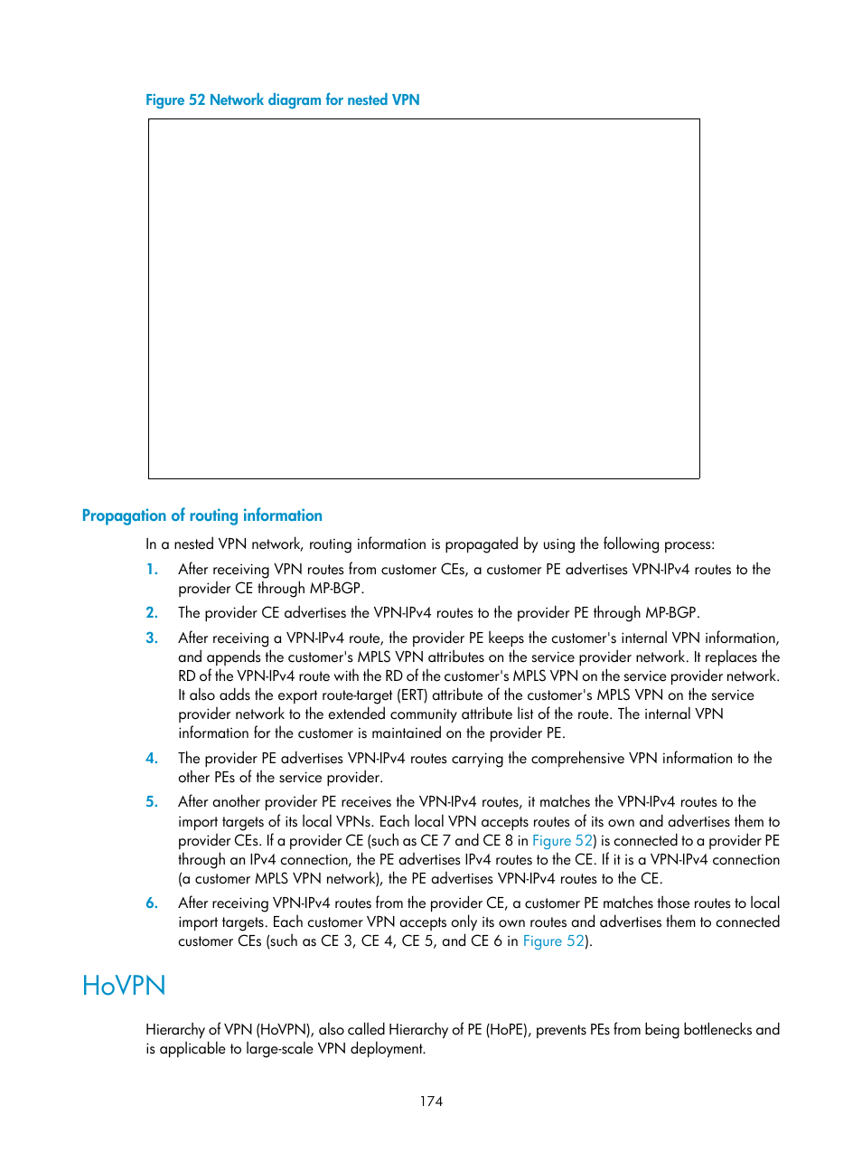 Propagation of routing information, Hovpn | H3C Technologies H3C S6800 Series Switches User Manual | Page 187 / 526