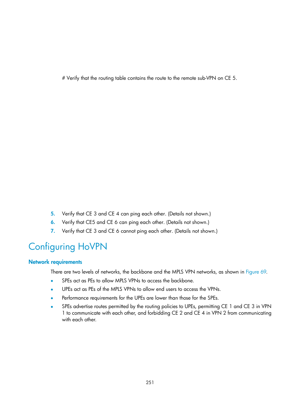 Configuring hovpn, Network requirements | H3C Technologies H3C S6800 Series Switches User Manual | Page 264 / 526