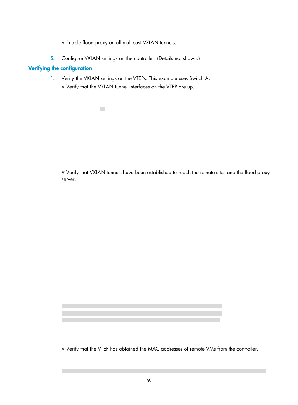 Verifying the configuration | H3C Technologies H3C S6800 Series Switches User Manual | Page 77 / 85