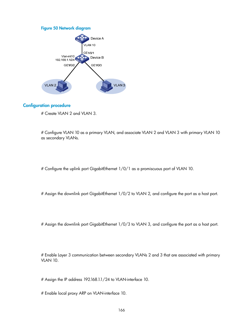 Configuration procedure | H3C Technologies H3C S5560 Series Switches User Manual | Page 200 / 321