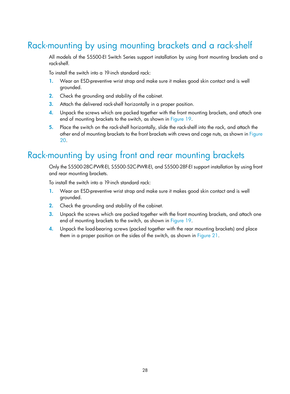 H3C Technologies H3C S5500 Series Switches User Manual | Page 36 / 69
