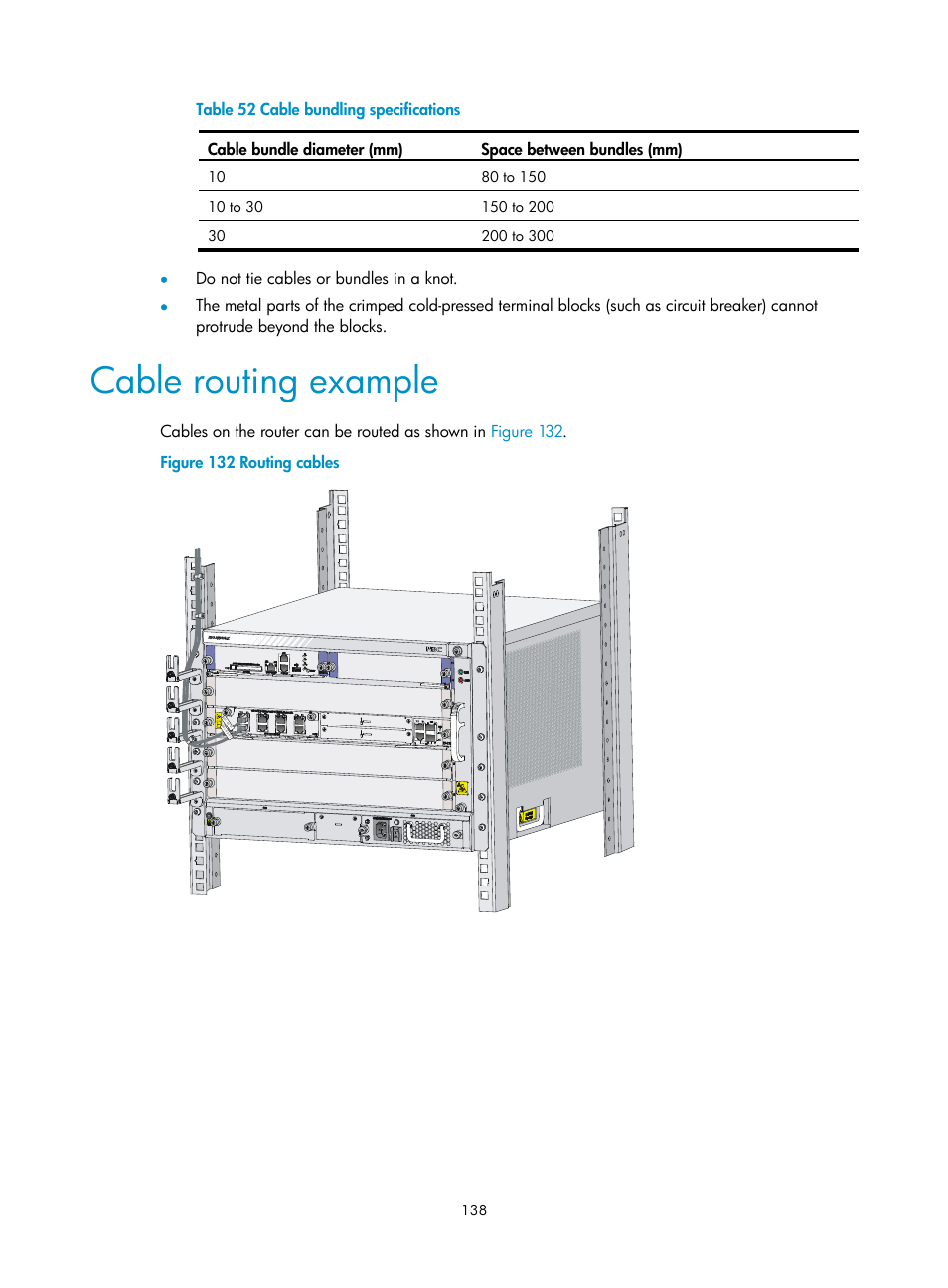 Cable routing example | H3C Technologies H3C SR6600-X User Manual | Page 148 / 150