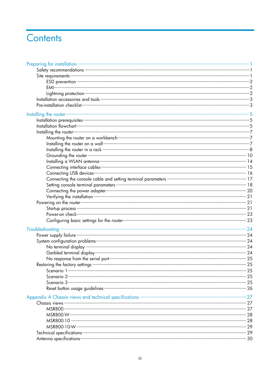 H3C Technologies H3C MSR 800 User Manual | Page 6 / 41